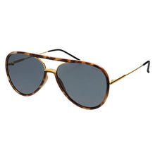 Load image into Gallery viewer, Shay Aviator Sunglasses: Tortoise / Solid gray
