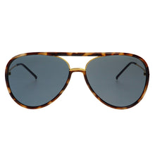 Load image into Gallery viewer, Shay Aviator Sunglasses: Tortoise / Solid gray
