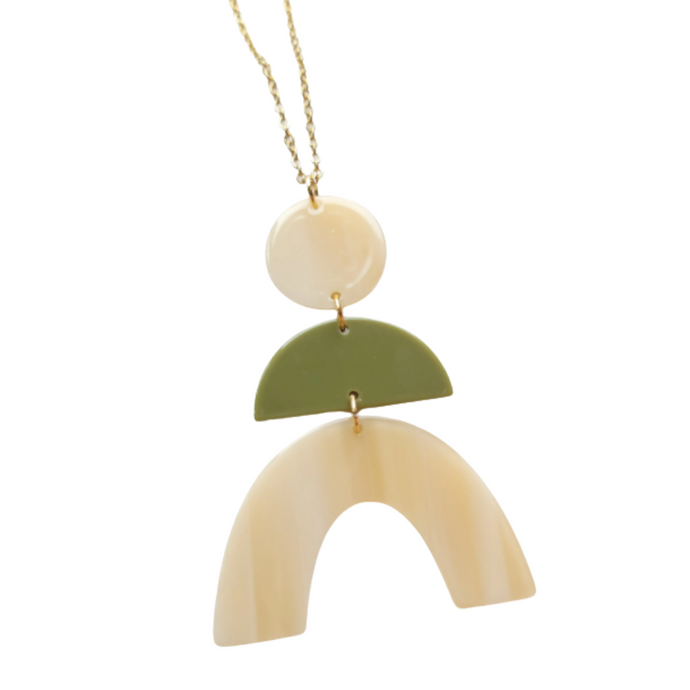 Mena Necklace- Olive