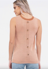 Load image into Gallery viewer, Raton Back Button Sweater Top
