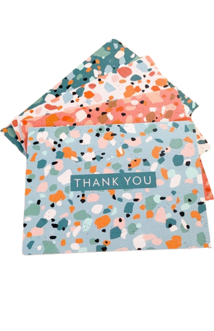 Set of 12 Terrazzo Thank You Cards