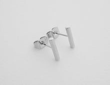 Load image into Gallery viewer, Silver Bar Earrings
